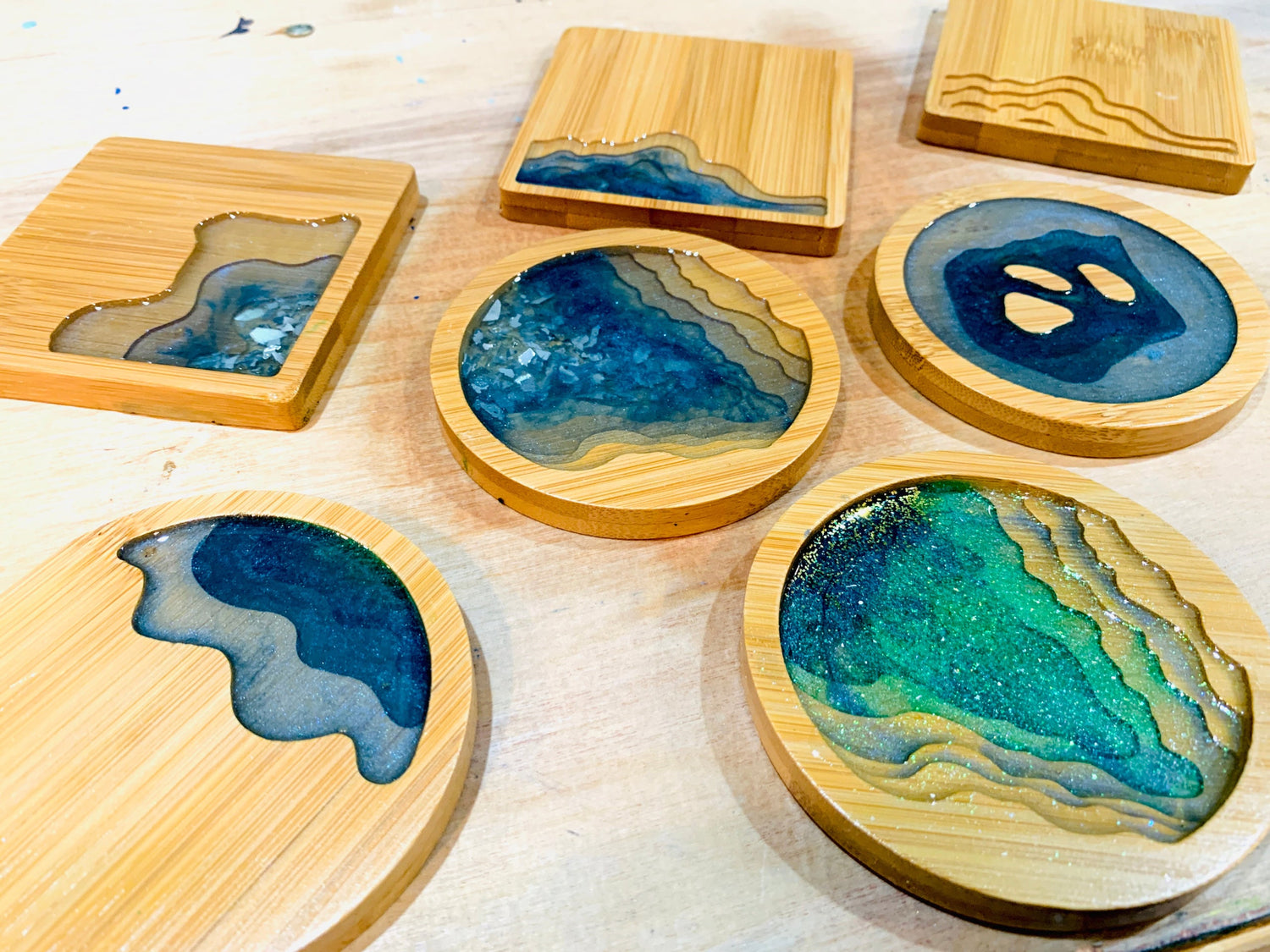 Elegant Custom Handmade & Resin Coasters